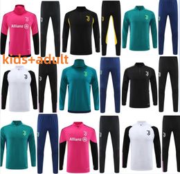 22 23 24 Juventus hombres niños chándales camisetas de fútbol conjunto Juventus hombres fútbol chándal chaqueta jogging kit chandal futbol survetement conjuntos de pies