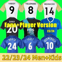 22/23/24 Leicester Voetbalshirts 2023 Home Away Retro BARNES Tielemans VARDY MADDISON IHEANACHO AYOZE NDIDI DAKA LOOKMAN City Home Heren Voetbalshirts Kids Kits