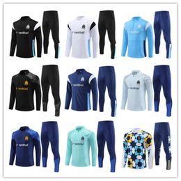 23 24 Marseille Survêtement pour enfants adultes Ensembles de veste de football Survetement 2023 2024 OM Maillot Foot MILIK PAYET Vestes de football Costume d'entraînement Sweat-shirt Ensembles de jogging