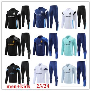 22 23 24 Marseille voetbal trainingspakken MILIK PAYET survetement jack 2023 Trainingspak veste maillot de foot Olympique OM heren kinder trainingspak voetbal jogging