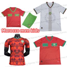 22 23 24 Camiseta de fútbol de Marruecos ZIYECH BOUTAIB Camiseta de Futbol BOUSSOUFA EL AHMADI Camiseta de fútbol del equipo nacional maillot de foot kits chándal África