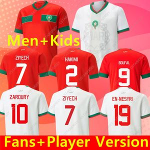 22 23 24 Marokko voetbalshirts 22/2023/2024 Maillot de foot ZIYECH BOUTAIB Camiseta de futbol BOUSSOUFA EL AHMADI voetbalshirt van het nationale team
