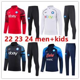 22/23/24 Napoli Tracksuit Soccer Jersey Football Kit 2023 2024 SSC NAPLES AE7 D10S HOMMES TRACK TRAIN
