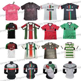 22 23 24 25 Palestina voetballen Jerseys Carrasco zwart wit voetbal shirt korte mouw salas huis weg uniform maillot de voet camiseta futbol 2024 2025 speler