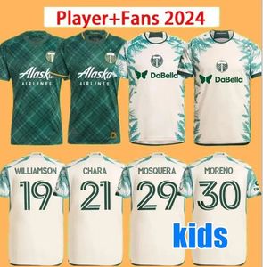 2024 Portland Timbers Soccer Jerseys FC Home Away Fans Player Versie voetbalshirt 23 24 25 Men Kids Kit Paredes Evander Mora Moreno Antony Loria Ayala Walliamson