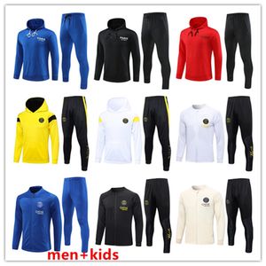 22/23/24 PSGS Football Tracksuit Sweatie survivre 2021 2022 2023 2024 Chandal Futbol Training Suit Football Veste Soccer Soct Adult Kit
