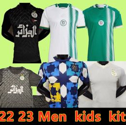 22 23 Argelia Algerie Camisetas de fútbol para hombre MAHREZ FEGHOULI SLIMANI BENNACER ATAL Local Blanco Visitante Verde Ropa de entrenamiento Camisetas de fútbol Hombres niños 11