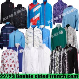 22-23 Argentinië 3 sterren Spanje Japan Mexico nationale voetbal Dubbelzijdige trenchcoat teamjas Voetbal Windjack Jerseys volledige rits Windbreakers Modieuze jas