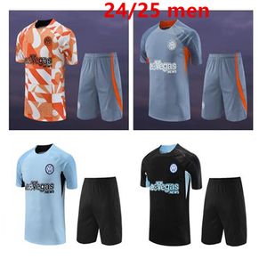 24/25 Inter Track Futbol Futbol Soccer Milano Traje de entrenamiento 23 24 Milans Camiseta de Foot Camiseta corta Swear Swear Swear