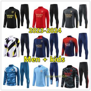 2023 2024 Arsen PEPE SAKA Survêtement de football Gunners Combinaison d'entraînement 22 23 24 Odegaard Tierney Hommes Enfants Survêtements de football Survetement Chandal Kits de jogging