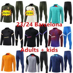 22/23 Lewandowski Soccer Training Suit ANSU Fati Camisetas de Football Men and Kids Tracksuit Barca Set Ferran Adama Auba Pedri Gavi Suissins