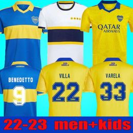 22 23 BOCA JUNIORS SOCTER Jersey Fans Player Versie Camiseta 2023 Villa Salvio Medina Varela Tercera Yellow Salvio Pavon Football Shir 2880