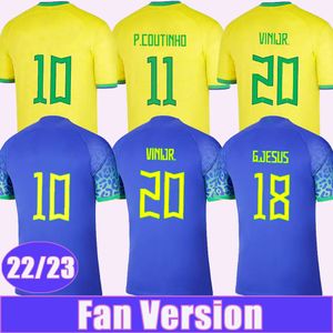 22 23 Jersey de football pour hommes du Brésil Richarlison Vini Jr Bremer Danilo Roddrygo Couto Yan Home Away Away Football Shirts Adult Uniforms