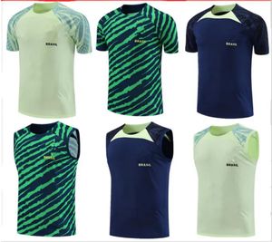 24-25 Brasil Ropa deportiva Ropa deportiva Camisa de entrenamiento para hombres Manga corta 23 Colombia Camiseta de fútbol Conjunto Uniforme Chandal Deportes para adultos Top de manga corta