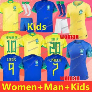 22 23 BRÉSILS Soccer Jerseys L.Paqueta NEYMAR VINI Jr. 2023 P.Coutinho RICHARLISON Maillot de football G.Jesus T.Sia BRUNO G. PELE CASEMIRO Hommes _Jersey