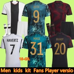 2023 Germanys Soccer Jerseys 2022 Fans Joueur Version Version Green Women Kid Kid Kit Kroos Muller Reus Football Shirt T Fullkrug Musiala Gnabry 22 23 24 Uniformes à manches longues