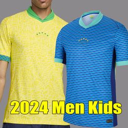 2024 PAQUETA COUTINHO voetbalshirts wereld BRAZILIË voetbalshirt cup FIRMINO brasil 24 25 VINI JR ANTONY SILVA DANI ALVES Camiseta de futbol heren kinderkit