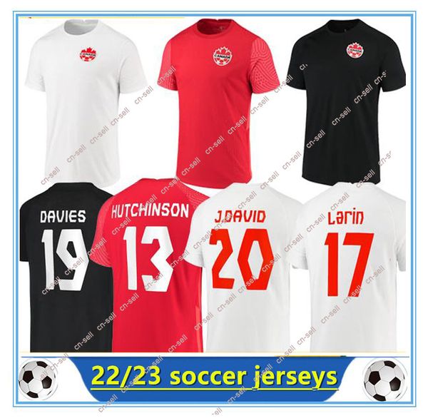 22 23 Canadá camisetas de fútbol DAVIES 2022 2023 DAVID LARIN CAVALLINI HOILETT OSORIO Camisetas de fútbol HUTCHINSON PIETTE MILLAR Equipo nacional Hombres Mujeres Jersey Kit para niños