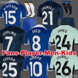 23 24 CFC ENZO Jersey de fútbol STERLING MUDRYK MADUEKE 2023 2024 camiseta de fútbol GALLAGHER CAICEDO DISASI JAMES Hombres kits Equipo para niños Jersey Uniforme