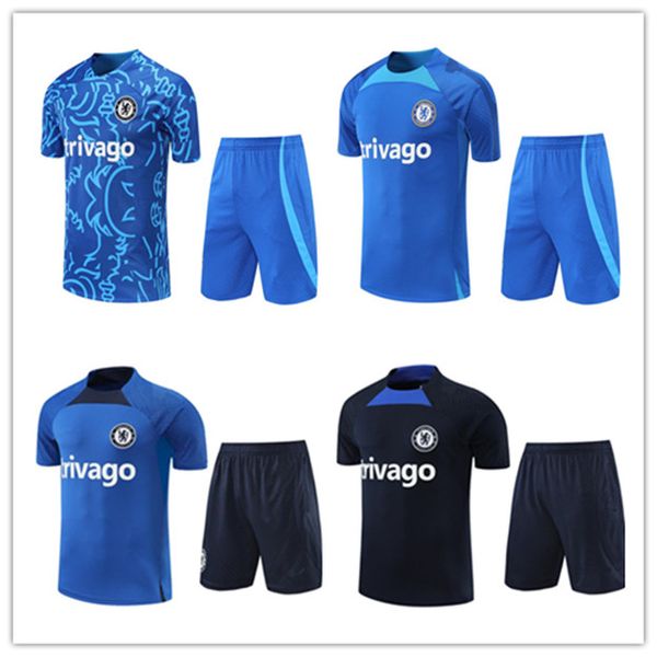 22 23 Chelsea Soccer Jersey survêtement 2022 2023 Chelsea costume d'entraînement maillot de football hommes ensemble manches courtes uniforme sweat Sportswear ensembles