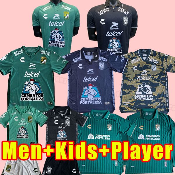 2023 2024 Maillots de football Club Leon FC LEON liga MX spécial 23 24 DAVILA BARREIRO MENESES FERNANDEZ RODRIGUEZ DUDU RAMIREZ WILLIAN maillots de football ensemble