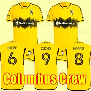 24 25 Columbus VOETBALJERSEYS Crew HOME geel 2024 2025 Jonathan Nagbe Zardes Zelarayan voetbalshirts topfans spelerversie top thailand