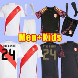 Voetbalshirts 2024 2025 Peru fans versie LAPADULA LUIS LBERICO PINEAU CUEVAS CARTAGENA TAPIA VALERA AQUINO nationaal team 24 25 voetbalshirt heren kinderen