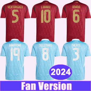 2024 LUKAKU Mens Soccer Jerseys LUKEBAKIO ONANA VERTONGHEN THEATE TIELEMANS BAKAYOKO Accueil Chemises de football Uniformes à manches courtes