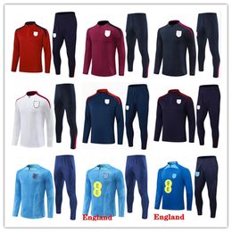 22/23 Engeland trainingsvoetbal jersey trainingspak Kane Sterling Rashford Sancho Grealish22/ 23 Men Kids National England Football Sets Uniform