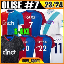 XXXL 4XL 23 24 OLISE EZE camiseta de fútbol LERMA MILIVOJEVIC Hombres BENTEKE SCHLUPP MATETA J.AYEW GALLAGHER Camiseta de fútbol de manga corta local visitante 2023 2024 La camisa de cristal