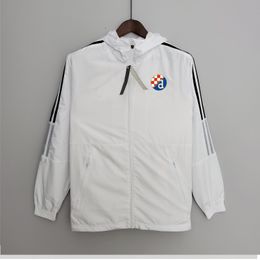 22-23 GNK Dinamo Zagreb herenjas vrijetijdssport Windjack Jerseys volledige ritssluiting Windbreakers met capuchon Herenmode jas Logo op maat