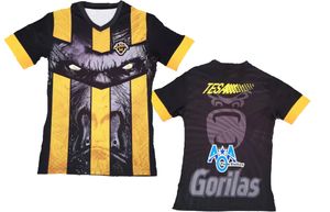 22 23 Gorila amarillo con casa negra Camisetas de fútbol de calidad tailandesa Fútbol personalizado tienda local en línea yakuda ropa al por mayor