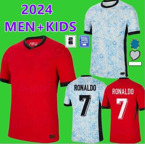2024 Eurocopa Portuguesa Portugal camisetas de fútbol RONALDO JOAO FELIX PEPE BERMARDO B.FERNANDES camisa de futebol 24 25 BERNARDO camiseta de fútbol Hombres Niños kit MOUTINHO 99
