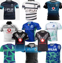 22 23 Home Rugby Jersey Fiji Drua Shirt 2022 2023 Flying Fidjians Fiji 7s Maillots de formation Shorts
