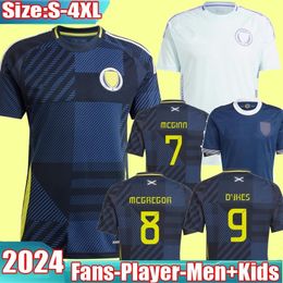 SCHOTLAND 24 25 voetbalshirt 2024 Schots nationaal team MCGINN voetbalshirt kindertenue set thuis marineblauw uit wit 150 jaar jubileum speciaal ROBERTSON