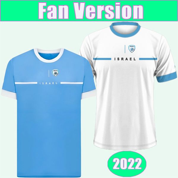 22 23 Israel Jerseys de fútbol para hombres Safuri Jehezkel Hemed Selmani Ansah Home Blue Away White Football Shirts Uniformes de manga corta