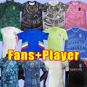 Maillots de football Italia BONUCCI 2023 VERRATTI JORGINHO INSIGNE CHIESA BARELLA CHIELLINI Italie Maillot de football immobile entraînement de gardien de but DONNARUMMA 125E