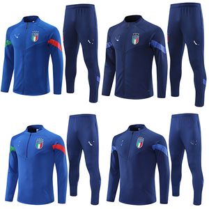 22-23 Italia fans de football Survêtements pour hommes LOGO broderie football Vêtements d'entraînement chemise de jogging en plein air Costume de sport de loisirs