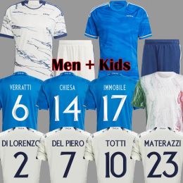 22 23 maillots de football italiens Italia 22 23 24 maglie da calcio VERRATTI CHIESA GNONTO maillot de football LORENZO PINAMONTI POLITANO GRIFO uniforme hommes kit enfants