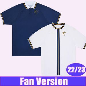 22 23 Kallithea Atenas Jerseys de fútbol Azul Azul Vaya Camisa de fútbol blanco Manga corta Uniforme