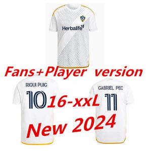 S-xxl Fan Player Version 2024 LAFC Soccer Jerseys 24 25 Riqui Puig Gabriel Pec Kaye Rossi Los Angeles FC La Galaxy Chicharito Football Shirts Men Kids 999