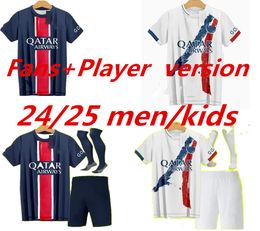 24 25 Maillot Mbappe Soccer Jerseys Kids Kit 24/25 Version Joueuse Training Pre Match 2024 Maglia Paris Home Football Shirt Hakimi Fabian Vititinha O Dembele 999