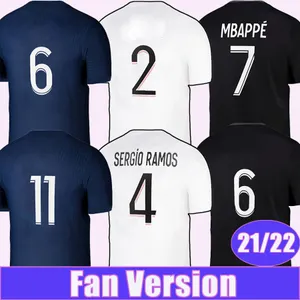 21 22 KIMPEMBE MARQUINHOS Camisetas de fútbol para hombre Saint Germain VERRATTI MBAPPE N.MENDES Local Visitante Tercera camiseta de fútbol Uniformes de manga corta