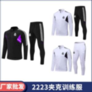 22-23 King M Jacket Sleeve voetbal Volwassen Childrens Outfit Training Shirt Lange broek Grote mannelijke fans