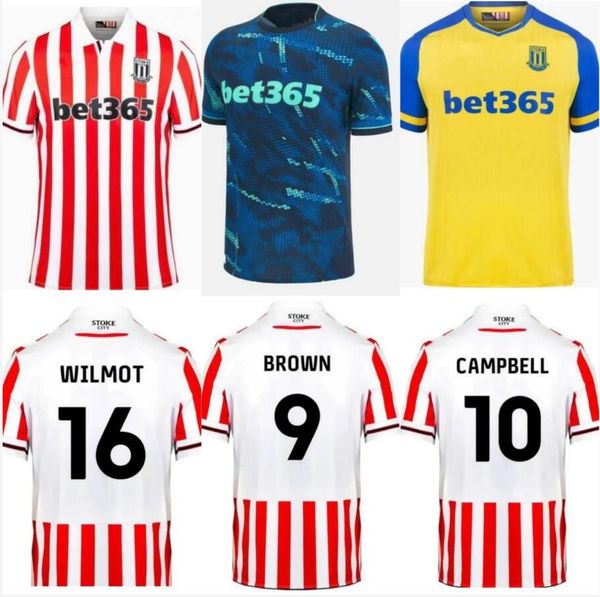 23 24 Stoke City MIKEL CAMPBELL camisetas de fútbol SMITH FLETCHER POWELL BROWN CLUCAS casa WILMOT Baker hombres niños TAYLOR Camisetas de fútbol BURSIK GAYLE Uniformes