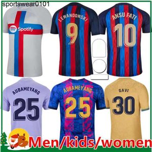 22 23 maillot de football LEWANDOWSKI ANSU FATI MEMPHIS PEDRI FERRAN 2022 2023 ADAMA F DE JONG DEST chemise barcelones enfants kit Hommes femmes longues