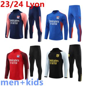23 24 Lyon trainingspak voetbalset Survetement 2023 2024 Lyonnais L.PAQUETA OL AOUAR Voetbal trainingspak Joggingsets