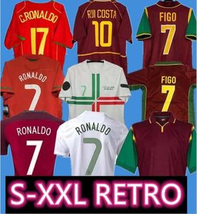 1998 1999 2010 2012 2002 2000 2004 2016 Portugal Retro Soccer Jerseys Rui Costa Figo Ronaldo Nani CARVALHO Camisetas de fútbol vintage clásico Portugal Uniformes