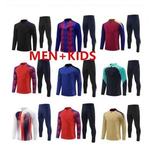 ANSU Fati Camisetas de Football TrackSuit Kit 24/25 Hommes et enfants Adultes Garçons Lewandowski F. De Jong Training Suit Jacket Chandal Futbol Surviction