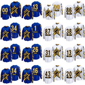 Maillot de hockey All-Star 2024 pour femmes et hommes, 88 David Pastrnak, 1 Jeremy Swayman, 26 Rasmus Dahlin, 20 Sebastian Aho, 38 Boone Jenner, 93 Alex DeBrincat, 72 Sergei Bobrovsky